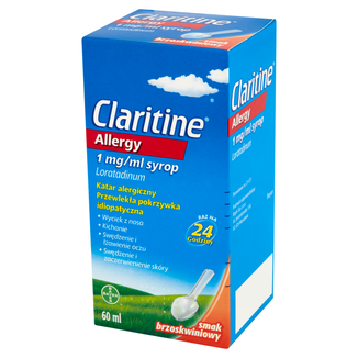 Claritine Allergy 1 mg/ ml, syrop, smak winogronowy, 60 ml - zdjęcie produktu