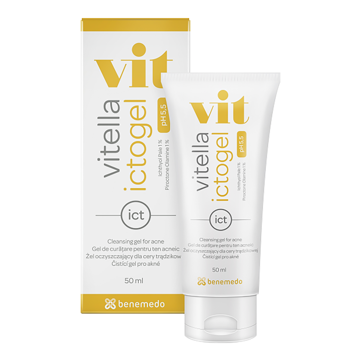 Vitella Vitella Ictogel, Gesichtsreinigungsgel für die Haut zu Akne neigend, 50 ml — Inhaltsstoffe und Bewertung