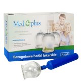 Med Plus, bańki lekarskie, bezogniowe, 12 sztuk + pompka  - miniaturka zdjęcia produktu