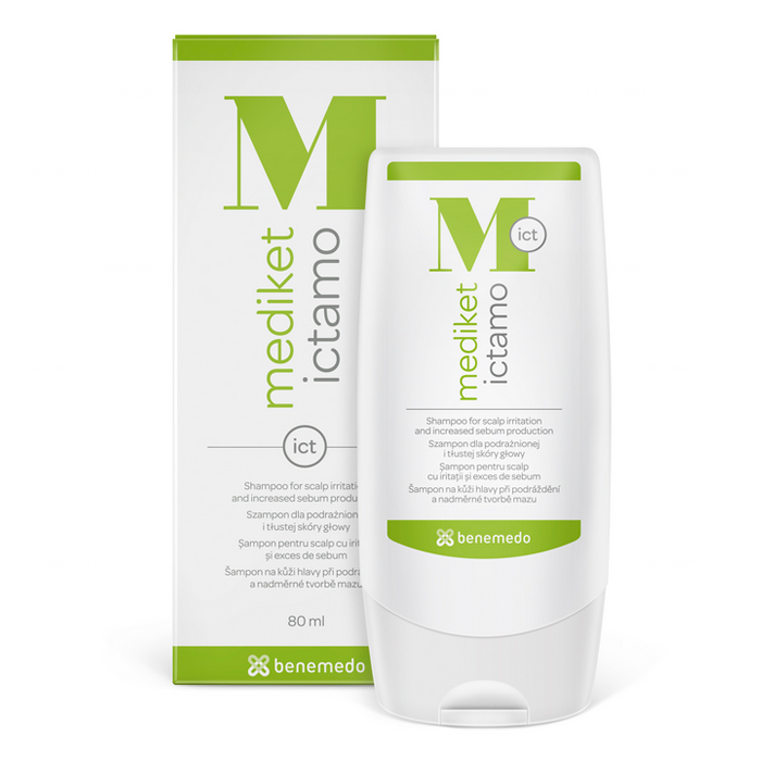 Mediket Ictamo, Shampoo für gereizt und fettig der Kopfhaut, 80 ml