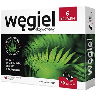 Węgiel aktywowany, 30 kapsułek USZKODZONE OPAKOWANIE - zdjęcie produktu