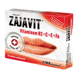 Zajavit Vitaminum B2+C+E+Fe, 30 tabletek powlekanych USZKODZONE OPAKOWANIE - miniaturka zdjęcia produktu