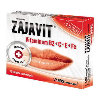 Zajavit Vitaminum B2+C+E+Fe, 30 tabletek powlekanych - zdjęcie produktu
