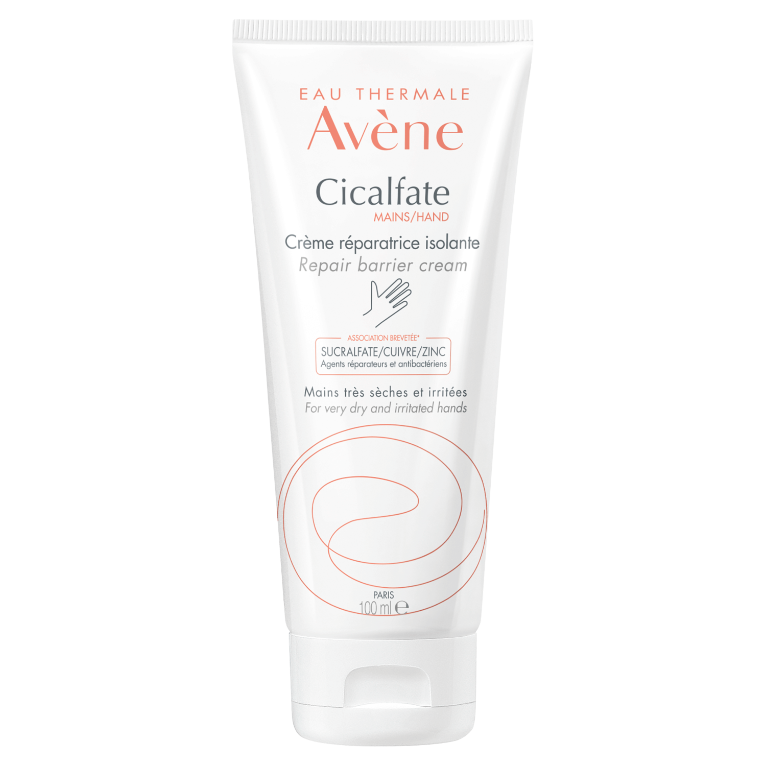 Avene Avene Cicalfate, krem regenerujący do rąk, efekt bariery, skóra sucha i popękana, 100 ml
