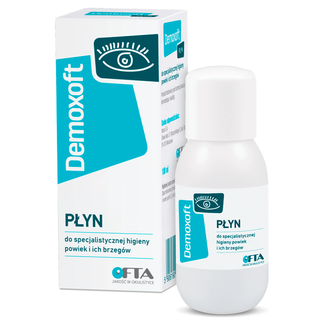 Demoxoft, płyn do specjalistycznej pielęgnacji i oczyszczania podrażnionej skóry powiek, 100 ml - zdjęcie produktu