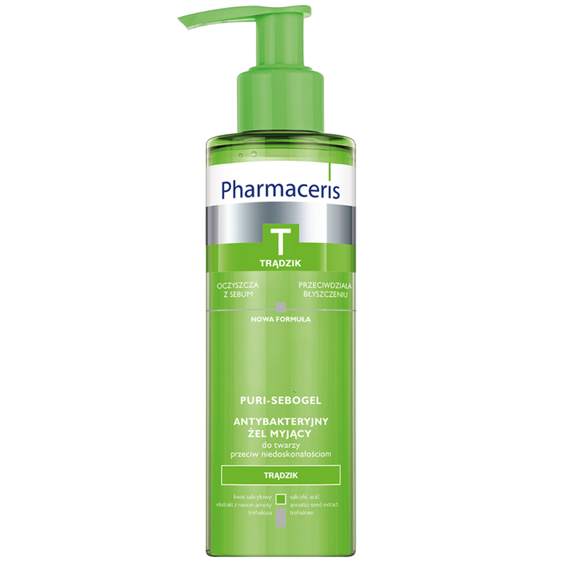 Pharmaceris Pharmaceris T Puri-Sebogel, antybakteryjny żel myjący T do twarzy, 190 ml