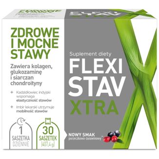 FlexiStav Xtra, smak porzeczkowo-żurawinowy, 30 saszetek USZKODZONE OPAKOWANIE - zdjęcie produktu