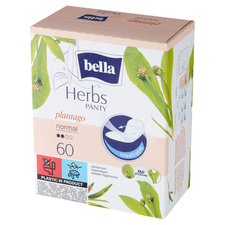 Bella Panty Herbs, wkładki higieniczne z babką lancetowatą, 60 sztuk - zdjęcie produktu