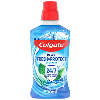 Colgate Plax Cool Mint, płyn do płukania jamy ustnej, bez alkoholu, 500 ml - zdjęcie produktu