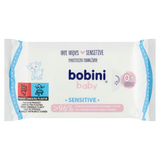 Bobini Baby Sensitive, chusteczki nawilżane dla niemowląt od 1 dnia życia i dzieci, z aloesem i rumiankiem, 60 sztuk - miniaturka zdjęcia produktu