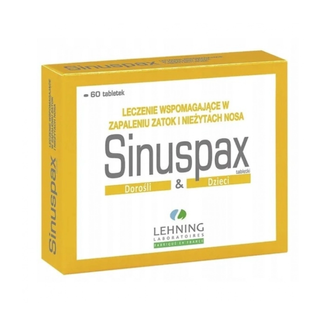 Lehning Sinuspax, dla dorosłych i dzieci, 60 tabletek - zdjęcie produktu