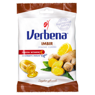 Verbena Imbir, ziołowe cukierki z witaminą C, 60 g - zdjęcie produktu