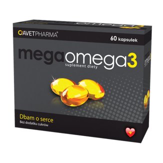 AvetPharma Mega Omega 3, 60 kapsułek - zdjęcie produktu