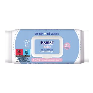 Bobini Baby, chusteczki nawilżane z witaminą E, 70 sztuk - zdjęcie produktu