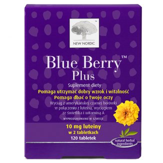 New Nordic Blue Berry Plus, 120 tabletek - zdjęcie produktu
