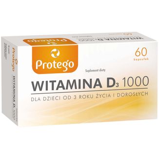 Protego Witamina D3 1000, 60 kapsułek - zdjęcie produktu