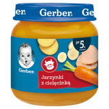 Gerber Obiadek, jarzynki z cielęcinką, po 5 miesiącu, 125 g - miniaturka zdjęcia produktu