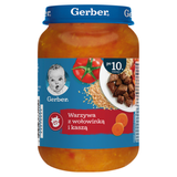 Gerber Obiadek, wołowinka po staropolsku z kaszą, po 10 miesiącu, 190 g USZKODZONE OPAKOWANIE - miniaturka zdjęcia produktu