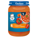 Gerber Zupka, pomidorowa z ryżem i indykiem, po 8 miesiącu, 190 g - miniaturka zdjęcia produktu