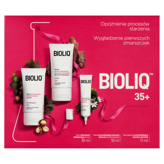 Zestaw Bioliq 35+, krem przeciwstarzeniowy do cery mieszanej 50 ml + krem odbudowujący na noc 50 ml + przeciwstarzeniowy krem pod oczy, 15 ml - zdjęcie produktu