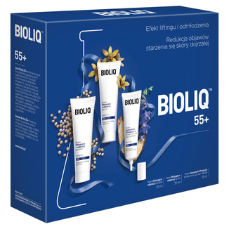 Zestaw Bioliq 55+, krem liftingująco-odżywczy na dzień, 50 ml + krem na noc, 50 ml + krem pod oczy, 30 ml - zdjęcie produktu