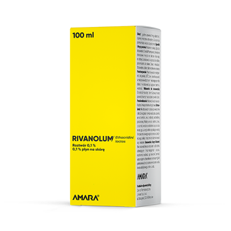 Rivanolum roztwór 0,1%, płyn na skórę, 100 ml - zdjęcie produktu
