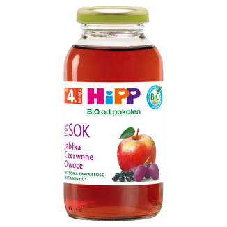 HiPP BIO od pokoleń, sok czerwone owoce, po 4 miesiącu, 200 ml - zdjęcie produktu