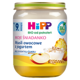 HiPP Moje Śniadanko Bio, musli owocowe z jogurtem, po 9 miesiącu, 160 g - miniaturka zdjęcia produktu