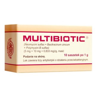 Multibiotic (5 mg + 10 mg + 0,833 mg)/ g, maść, 1 g x 10 saszetek - zdjęcie produktu