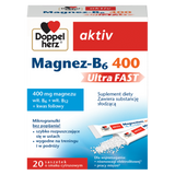 Doppelherz aktiv Magnez-B6 400 UltraFast, smak cytrusowy, 20 saszetek - miniaturka zdjęcia produktu