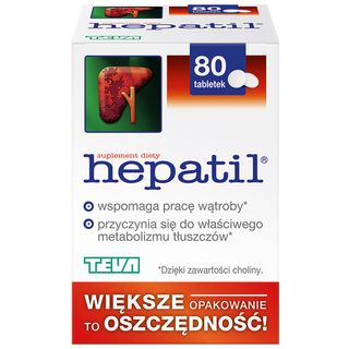 Hepatil, 80 tabletek - miniaturka 2 zdjęcia produktu