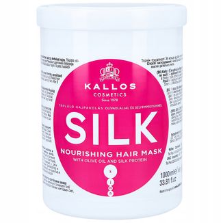 Kallos Kjmn Silk, odżywcza maska do włosów z proteinami jedwabiu, 1000 ml - zdjęcie produktu