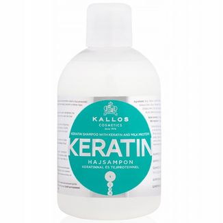 Kallos Kjmn Keratin, regenerujący szampon do włosów z keratyną, 1000 ml - zdjęcie produktu