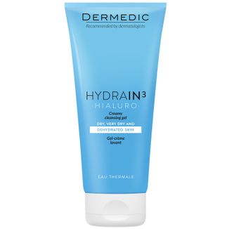 Dermedic Hydrain 3 Hialuro, kremowy żel do mycia twarzy, skóra odwodniona i sucha, 200 ml - zdjęcie produktu