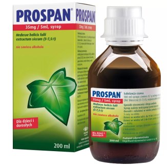 Prospan 35 mg/ 5 ml, syrop dla dzieci i dorosłych, 200 ml USZKODZONE OPAKOWANIE - zdjęcie produktu