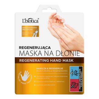 L'Biotica Home Spa, maska regenerująca na dłonie, nasączone rękawiczki, 26 g - zdjęcie produktu