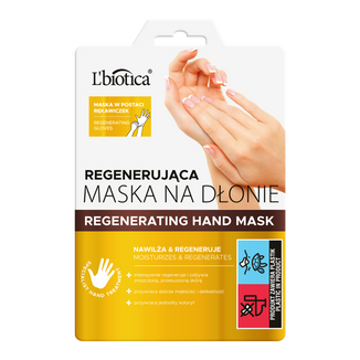 L'Biotica Home Spa, maska regenerująca na dłonie, nasączone rękawiczki, 26 g - zdjęcie produktu