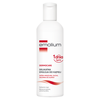 Emolium Dermocare, emulsja do kąpieli od 1 dnia życia, 200 ml USZKODZONE OPAKOWANIE - zdjęcie produktu