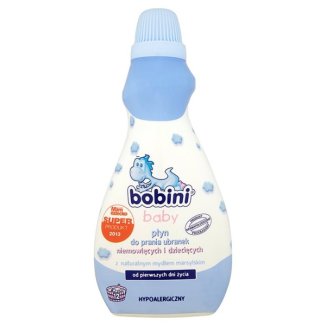 Bobini Baby, płyn do prania ubranek, hypoalergiczny, od 1 dnia życia, 1 L - 2 Bobini Baby, płyn do prania ubranek, hypoalergiczny, od 1 dnia życia, 1 L - 2 - zdjęcie produktu