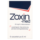 Zoxin-Med 20 mg/ ml, szampon leczniczy przeciwłupieżowy, 6 ml x 6 saszetek - miniaturka zdjęcia produktu