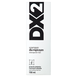 DX2, szampon dla mężczyzn przeciw siwieniu ciemnych włosów, 150 ml USZKODZONE OPAKOWANIE - zdjęcie produktu