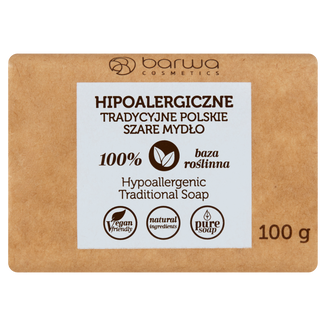 Barwa Hipoalergiczne, tradycyjne polskie szare mydło, 100 g - zdjęcie produktu
