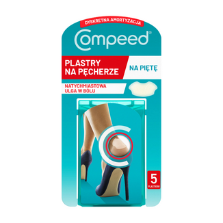 Compeed, plastry na pęcherze na piętę, średnie, 5 sztuk Compeed, plastry na pęcherze na piętę, średnie, 5 sztuk - zdjęcie produktu