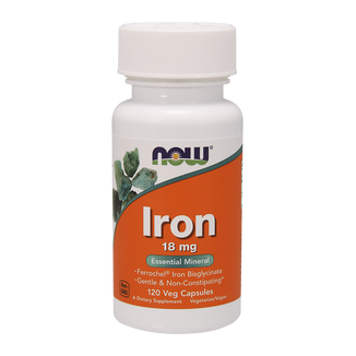 Now Foods, Iron 18 mg, żelazo, 120 kapsułek - zdjęcie produktu