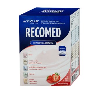 Activlab Pharma RecoMed, preparat odżywczy, smak truskawkowy, 65 g x 6 saszetek USZKODZONE OPAKOWANIE Activlab Pharma RecoMed, preparat odżywczy, smak truskawkowy, 65 g x 6 saszetek USZKODZONE OPAKOWANIE - zdjęcie produktu