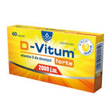 D-Vitum Forte 2000 j.m, 60 kapsułek USZKODZONE OPAKOWANIE - miniaturka zdjęcia produktu