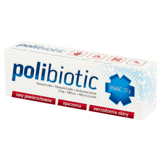 Polibiotic (5 mg + 5000 j.m. + 400 j.m.)/ g, maść, 15 g USZKODZONE OPAKOWANIE - zdjęcie produktu
