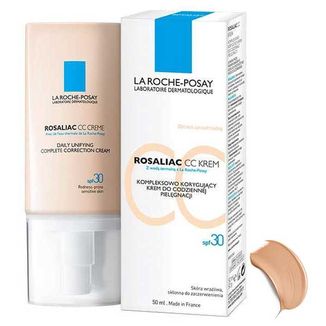 La Roche-Posay Rosaliac CC, kompleksowo korygujący krem do codziennej pielęgnacji, skóra wrażliwa, odcień uniwersalny, SPF 30, 50 ml - zdjęcie produktu