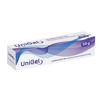 UniGel, hydrofilowy żel do leczenia powierzchownych ran skóry, 30 g KRÓTKA DATA - zdjęcie produktu
