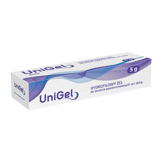 UniGel, hydrofilowy żel do leczenia powierzchownych ran skóry, 5 g - zdjęcie produktu